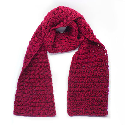 Kit crochet écharpe Judith- coloris rouge - Un crochet par ici