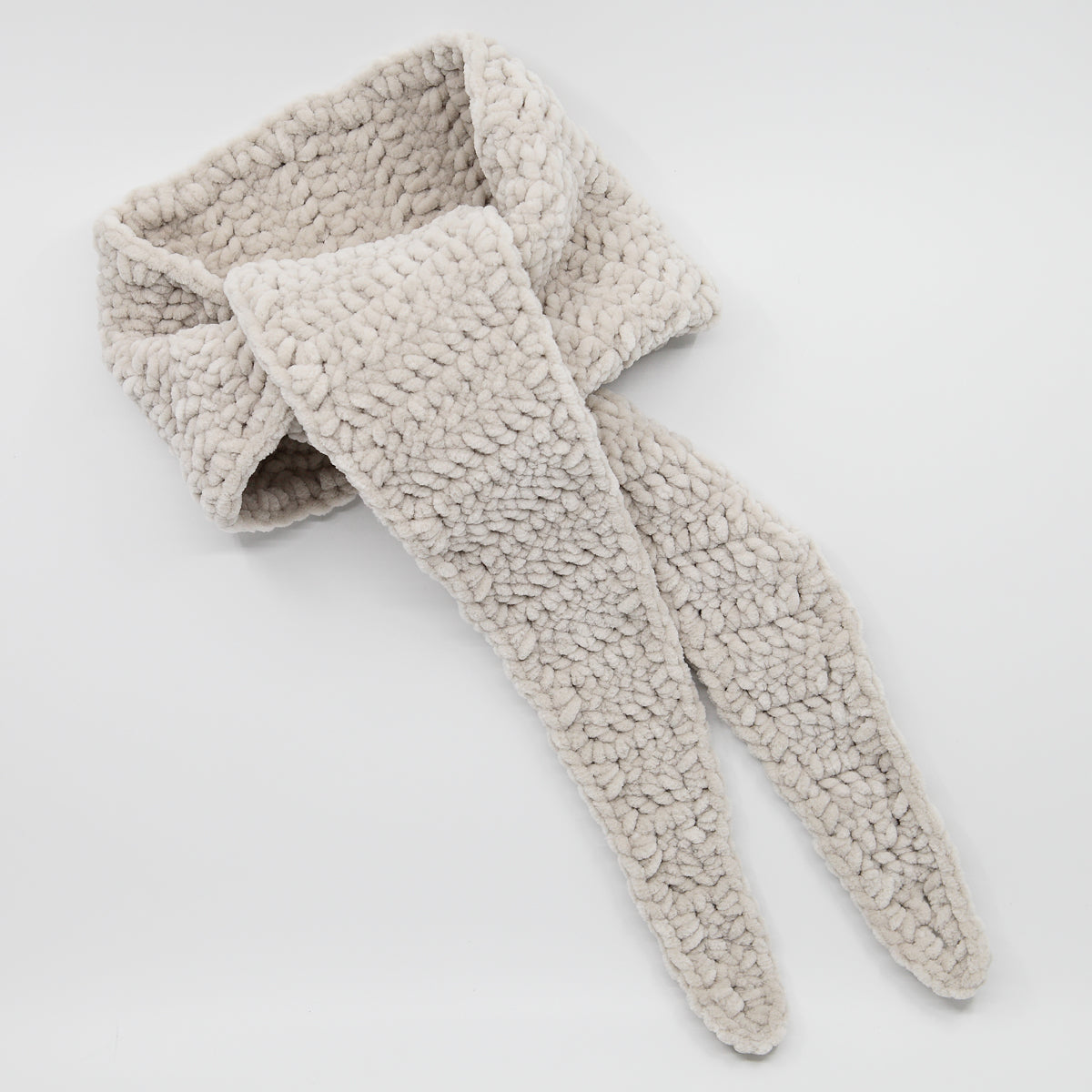Kit Crochet Foulard "Softy" - vue noué - Un crochet par ici