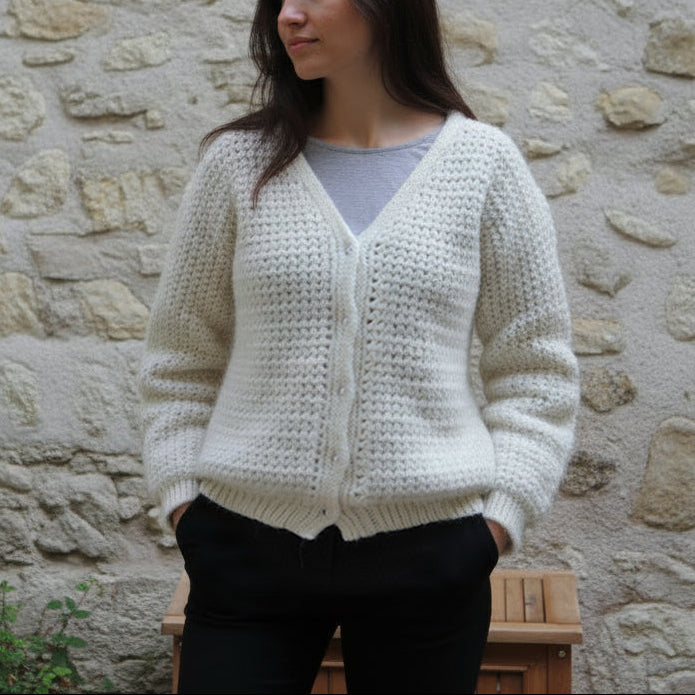 Kit crochet Gilet Youpi - vue de face - Un crochet par ici