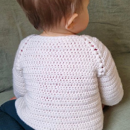 Kit Crochet Layette - Gilet "Fleurs"