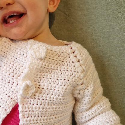 Kit Crochet Layette - Gilet "Fleurs"