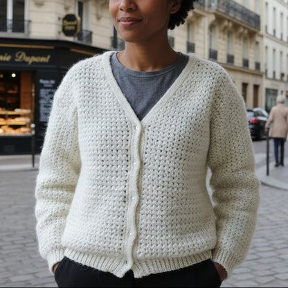 Kit crochet Gilet Youpi - en situation - Un crochet par ici
