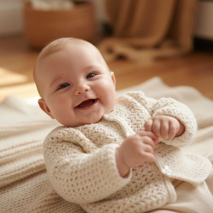 Layette gilet "Youpi" de Un crochet par ici