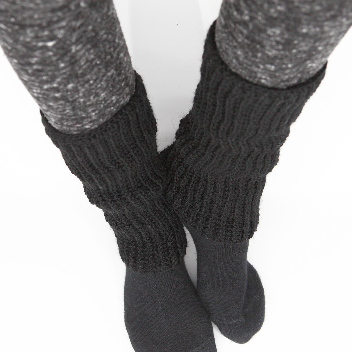 Kit crochet guêtres - coloris noir - Un crochet par ici
