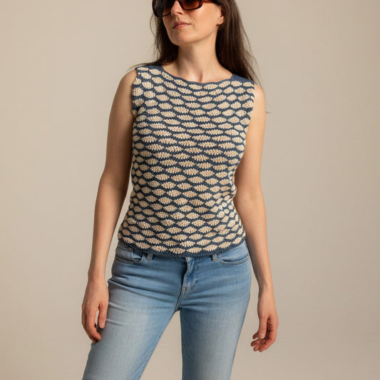 Haut Didon, un top à crocheter créé par la marque Un crochet par ici