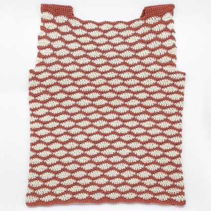 Kit crochet Haut Didon - coloris rouge brique & crème - Un crochet par ici