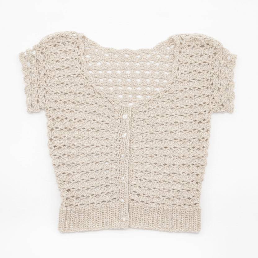 Kit crochet Haut Mazette - coloris beige - Un crochet par ici