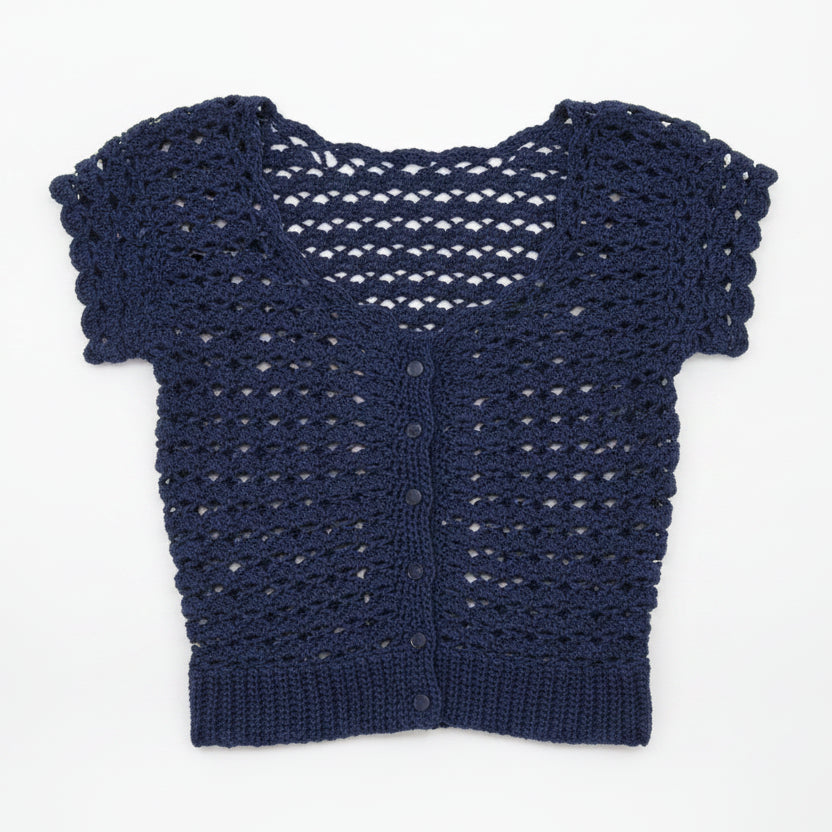 Kit crochet Haut Mazette - coloris bleu - Un crochet par ici