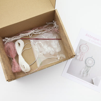 Kit crochet attrape rêves - fournitures - Un crochet par ici