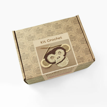 Kit crochet masque Raffianimals - singe - Un crochet par ici