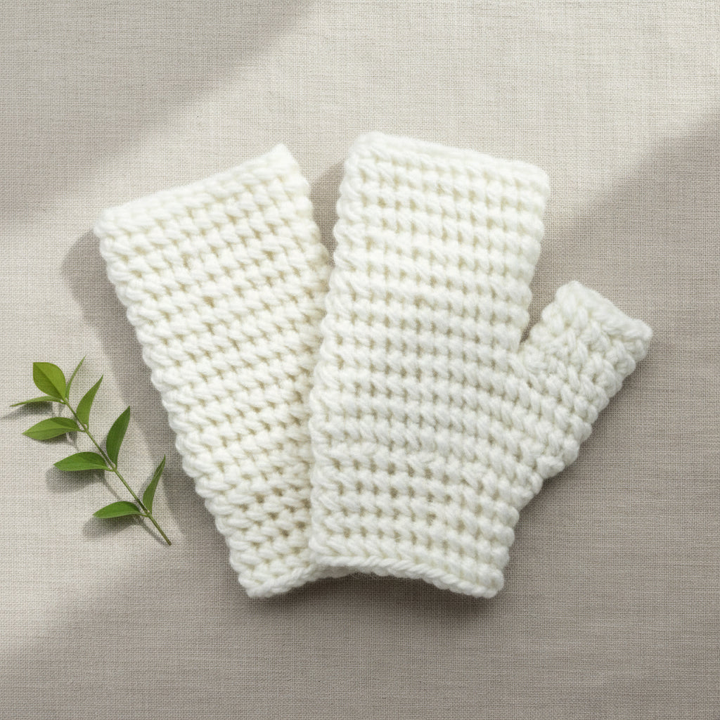 Kit crochet Mitaines Mylènes - Un crochet par ici