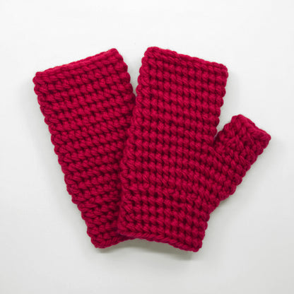 Kit Crochet Mitaines "Mylène" - coloris rouge - Un crochet par ici