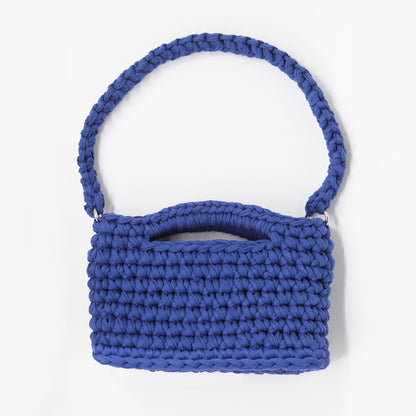sac baguette épis - coloris bleu - Un crochet par ici