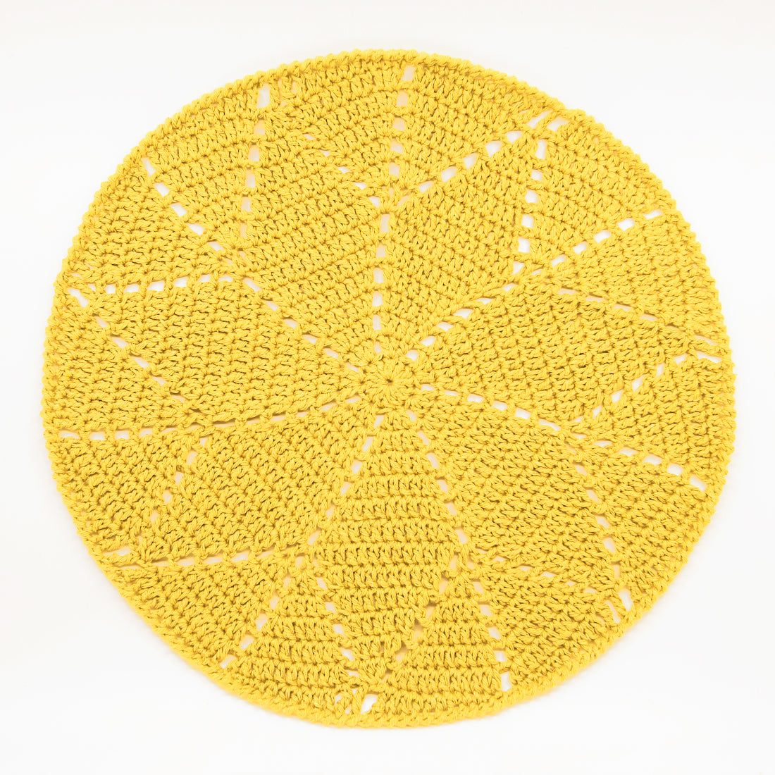 Kit crochet Set de table - coloris jaune - Un crochet par ici