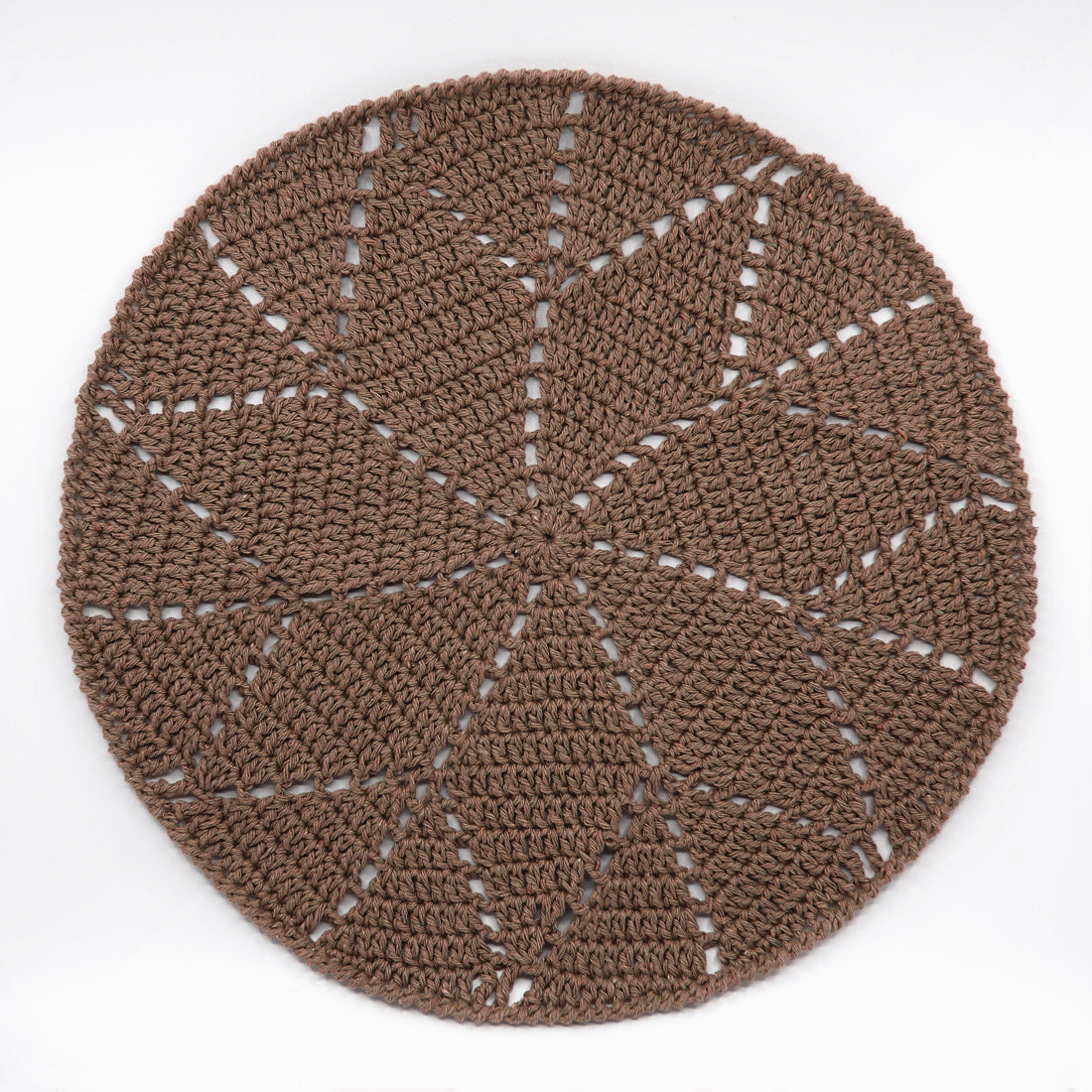 Kit crochet Set de table - coloris marron - Un crochet par ici