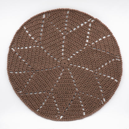 Kit crochet Set de table - coloris marron - Un crochet par ici