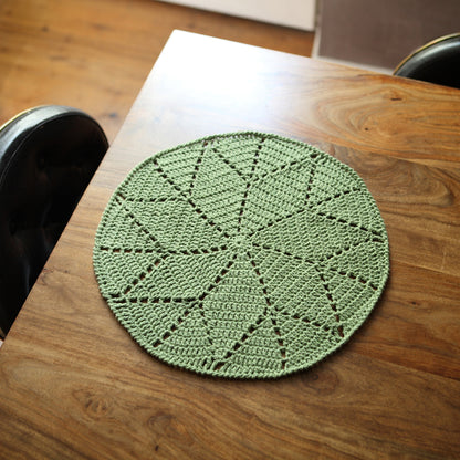 Kit crochet Set de table - coloris vert - Un crochet par ici