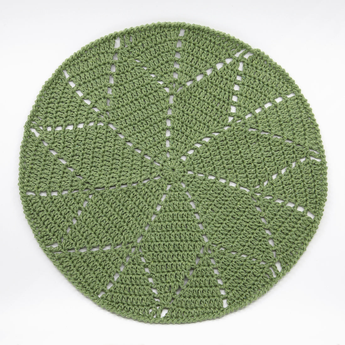 Kit crochet Set de table - coloris vert - Un crochet par ici