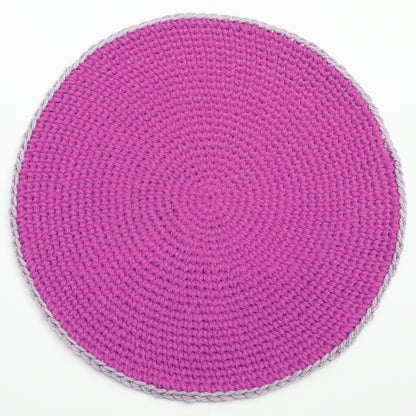 Kit crochet Tapis Gridou - coloris prune - Un crochet par ici
