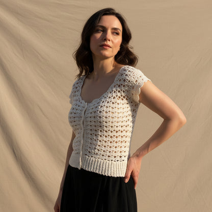 Kit crochet Haut Mazette - vue de 3/4 - Un crochet par ici