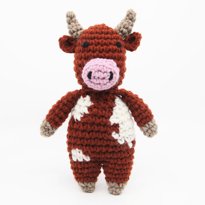 Kit crochet animaux de la ferme - vache - Un crochet par ici