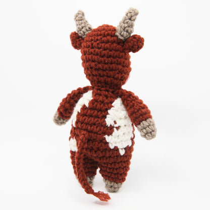 Kit crochet animaux de la ferme - vache - vue de dos - Un crochet par ici