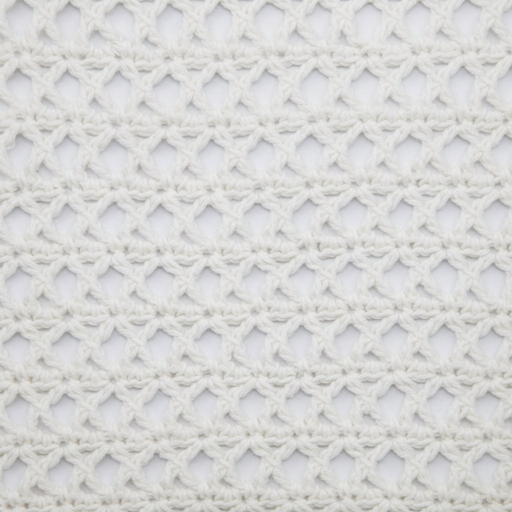 Kit crochet Top X - détail du point X - coloris blanc - Un crochet par ici