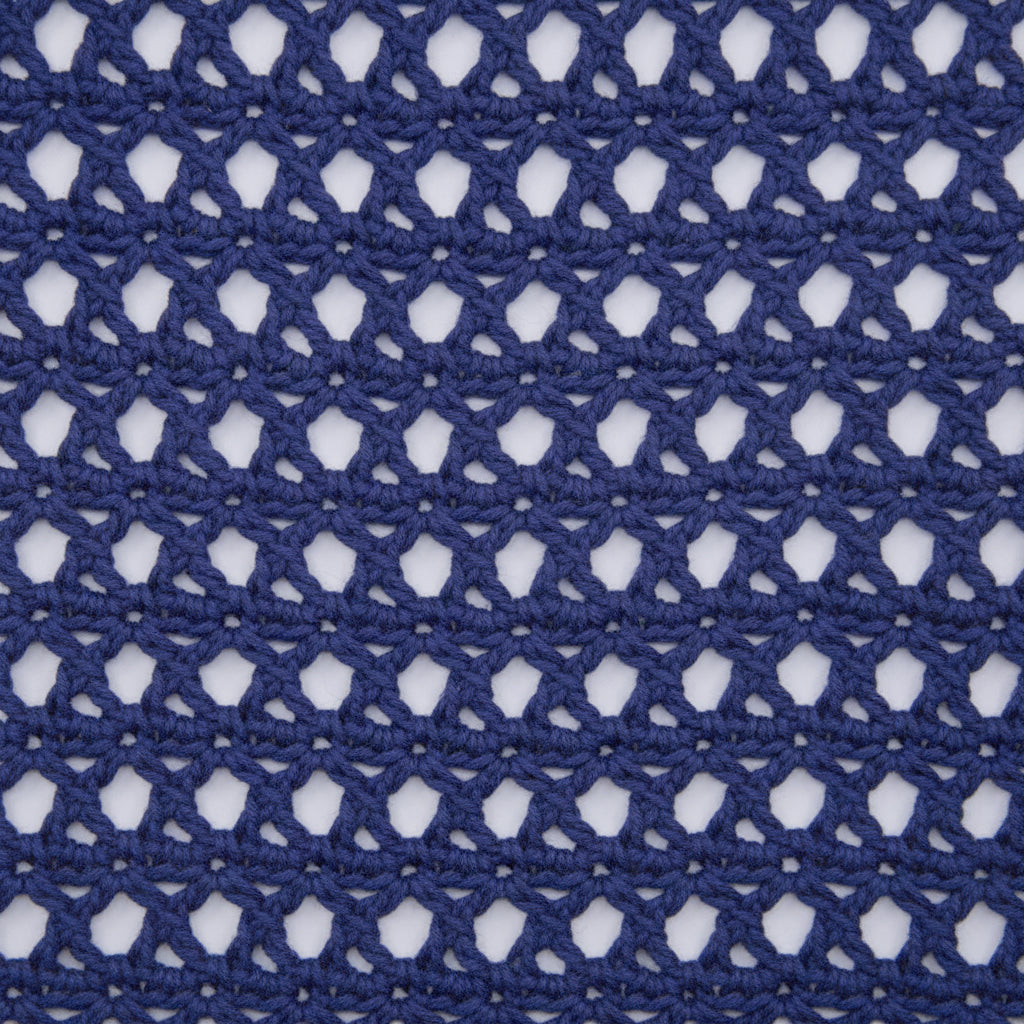 Kit crochet Top X - détail du point X - coloris bleu - Un crochet par ici