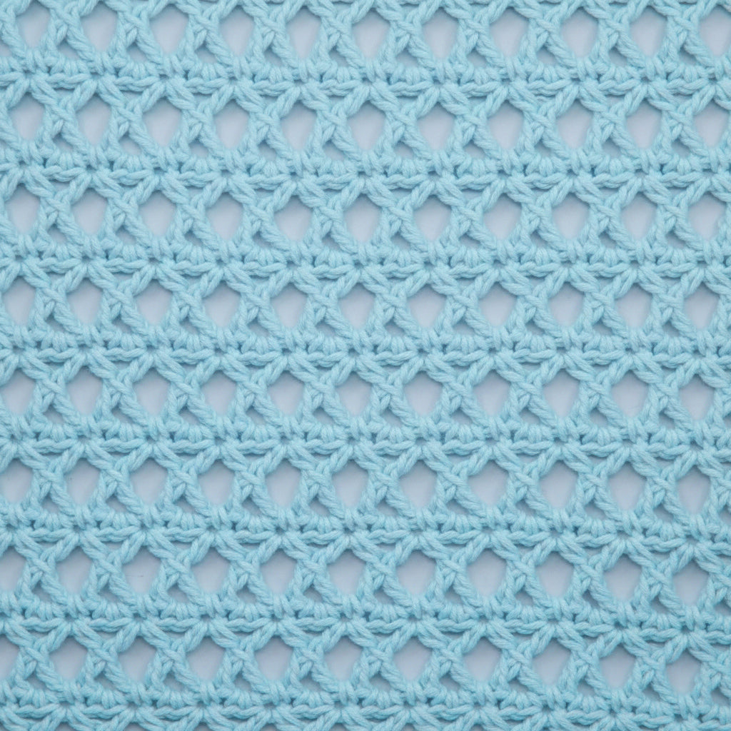 Kit crochet Top X - détail du point X - coloris turquoise - Un crochet par ici